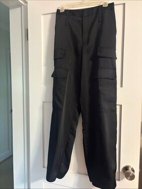 Noli Black Cargo Jumpsuit-Style Pants
